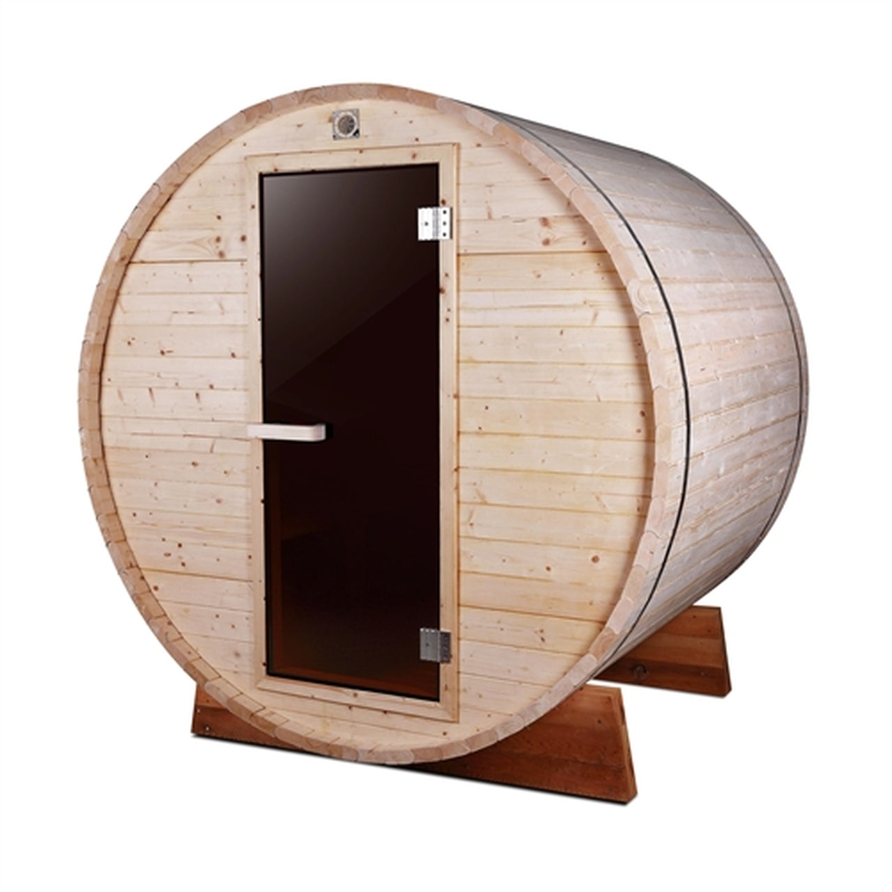 Aleko Outdoor and Indoor White Pine Barrel Sauna - 4 Person