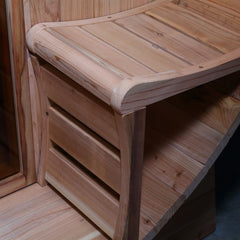 Aleko Outdoor Rustic Cedar Barrel Steam Sauna - 6 Person