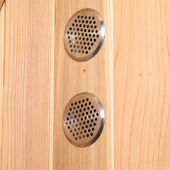 Aleko Outdoor Rustic Cedar Barrel Steam Sauna - 6 Person