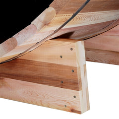 Aleko Outdoor or Indoor Western Red Cedar Wet Dry Barrel Sauna - 8 Person