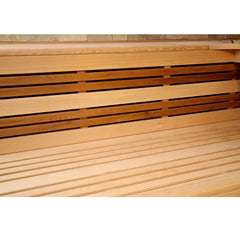 Aleko Canadian Hemlock Indoor Wet Dry Sauna with LED Lights - 6 Person