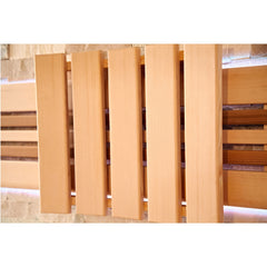 Aleko Canadian Hemlock Indoor Wet Dry Sauna with LED Lights - 6 Person