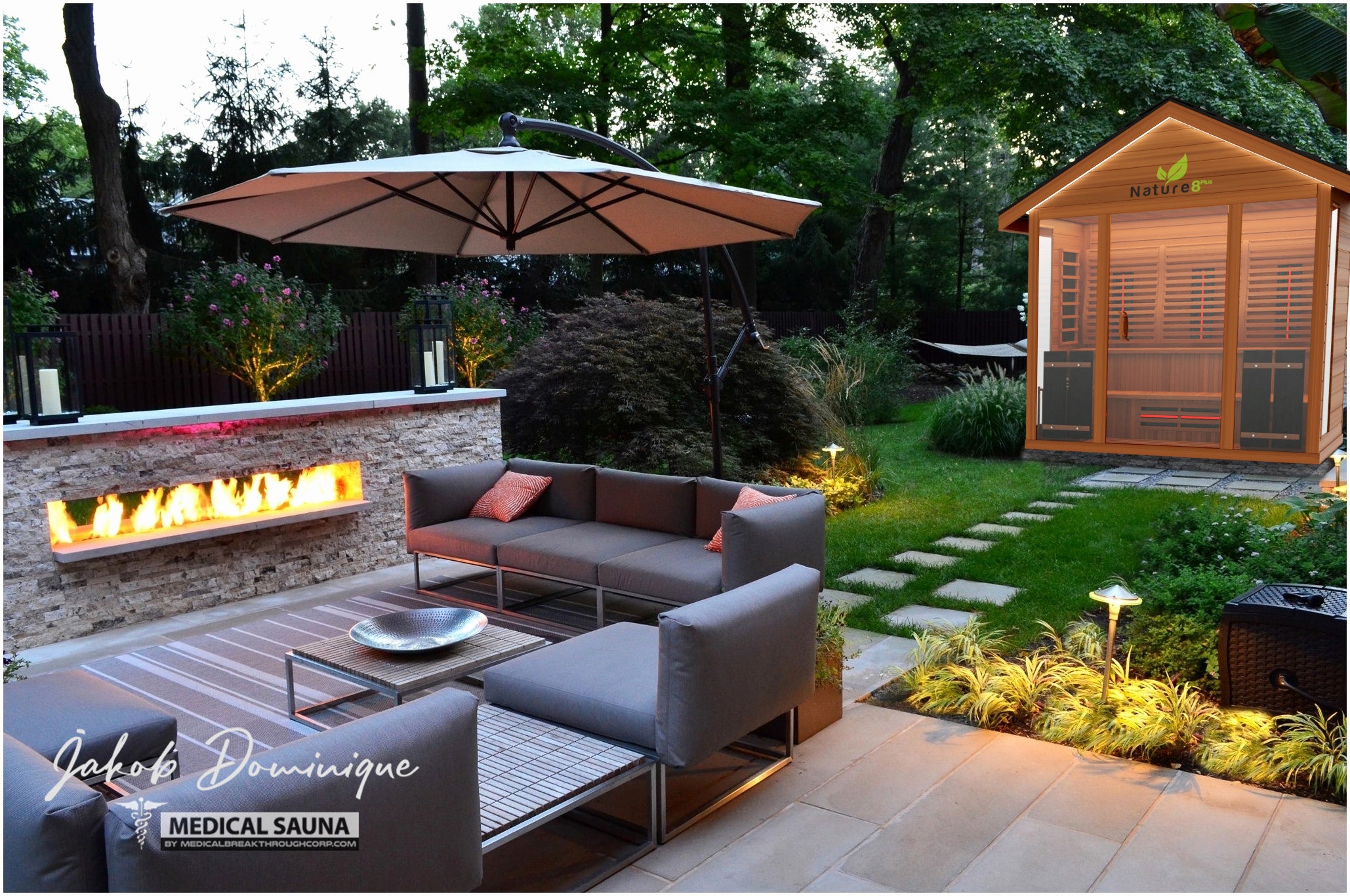 Medical Breakthrough Nature 8 - Hybrid Outdoor Sauna - 4+ Person