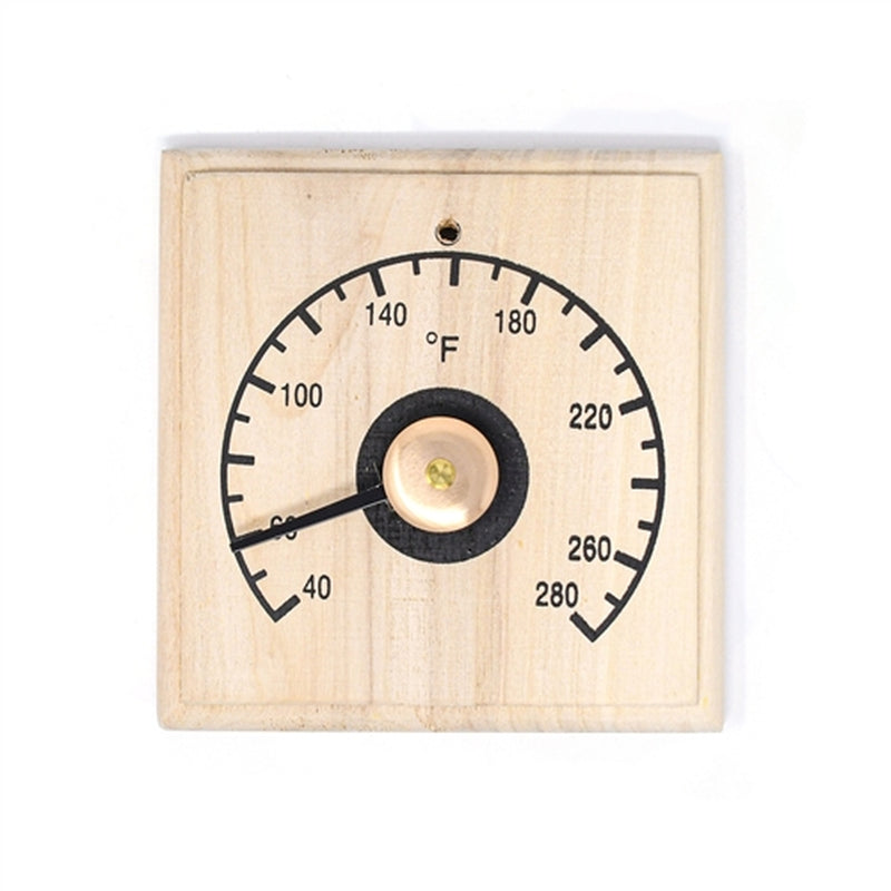 Aleko Finland Pine Square Thermometer in Fahrenheit