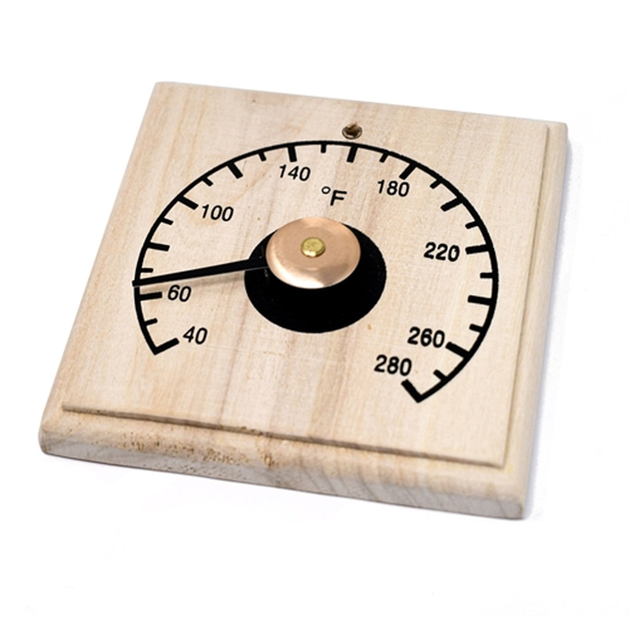 Aleko Finland Pine Square Thermometer in Fahrenheit