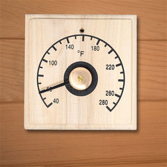 Aleko Finland Pine Square Thermometer in Fahrenheit