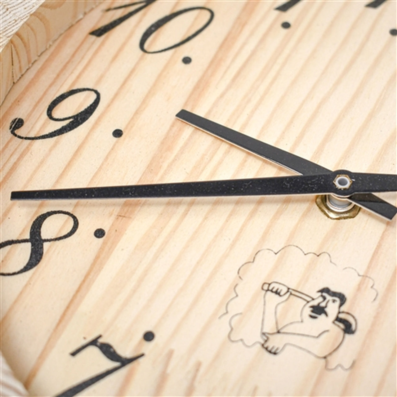 Aleko Handcrafted Analog Clock in Finnish Pine Wood