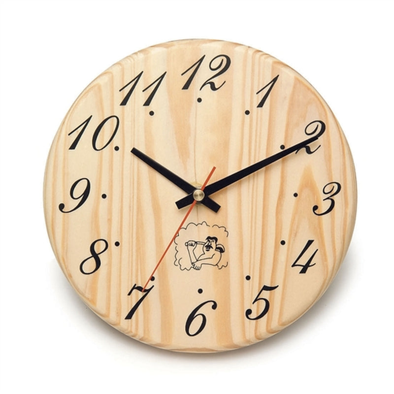 Aleko Handcrafted Sleek Analog Clock in Finnish Pine Wood