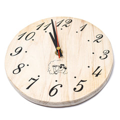 Aleko Handcrafted Sleek Analog Clock in Finnish Pine Wood