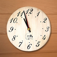Aleko Handcrafted Sleek Analog Clock in Finnish Pine Wood