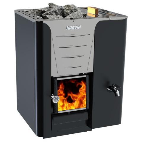 Pro Series, 24.1kW, Sauna Wood Stove with Water Tank