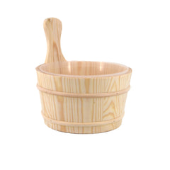 Aleko Pine Wood Sauna Bucket with Plastic Liner and Water Scoop