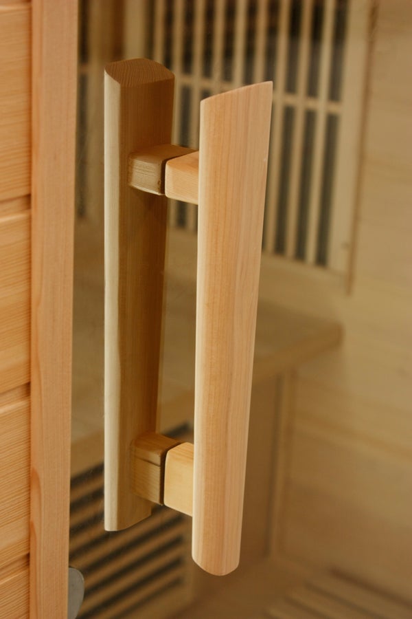 Golden Designs Maxxus "Chaumont Edition" 3 Person Corner Near Zero EMF FAR Infrared Sauna - Canadian Red Cedar