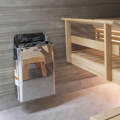 Harvia The Wall Series Stainless Steel Sauna Heater, 240V 1PH