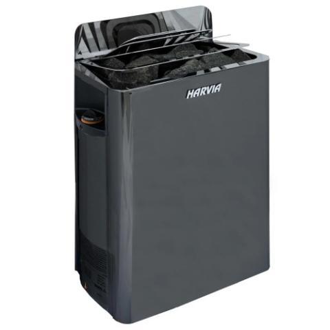 Harvia The Wall Series Black Stainless Steel Sauna Heater, 240V 1PH