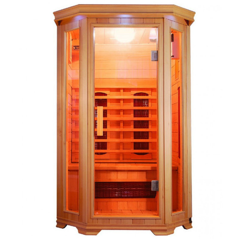 Sunray Heathrow 2 Person Hemlock Sauna w/Ceramic HeatersHL200W