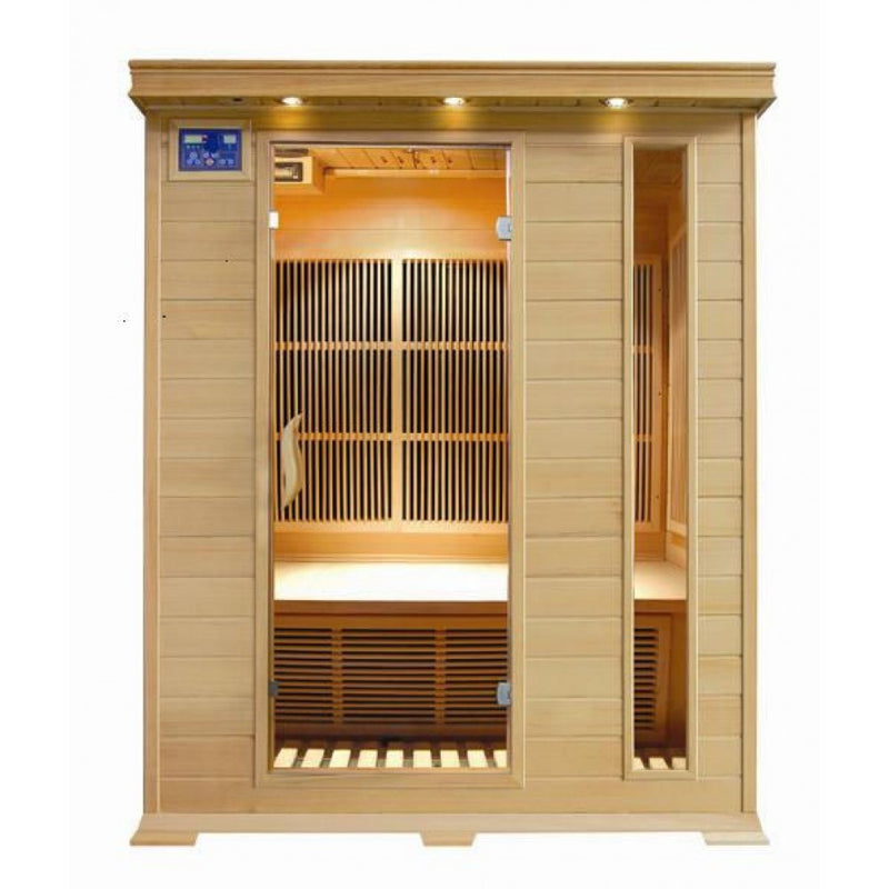 Sunray Aspen 3 Person Hemlock Sauna w/Carbon Heaters HL300C