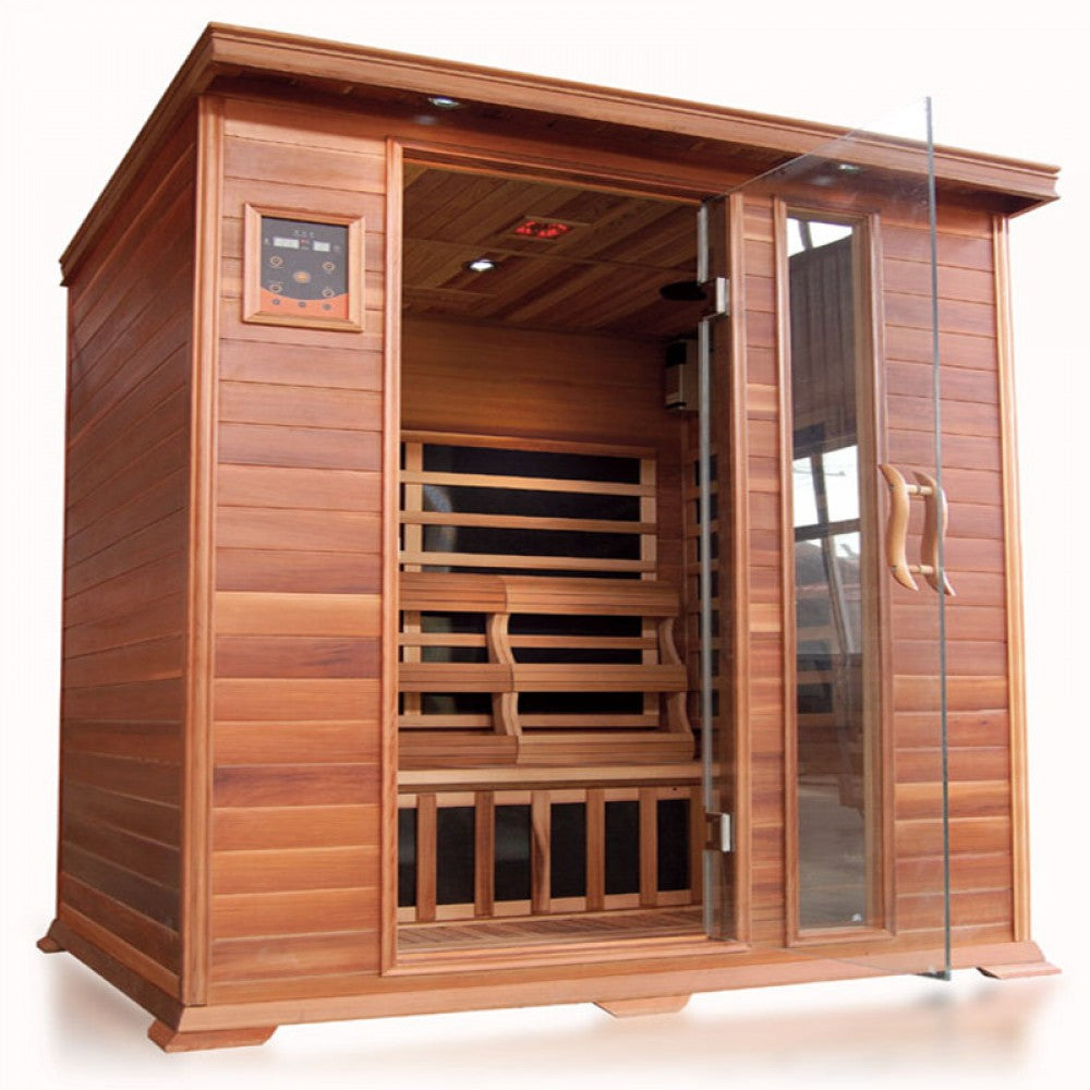 Sunray Savannah 3 Person Cedar Sauna w/Carbon Heaters -HL300K