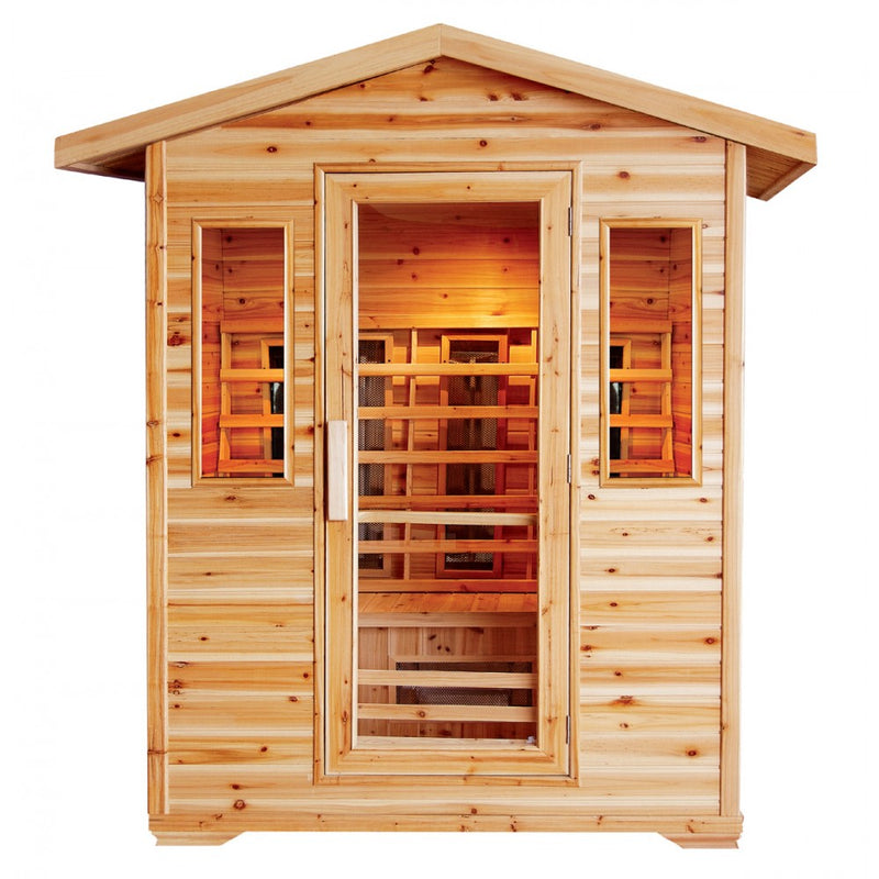 Sunray Cayenne 4 Person Outdoor Sauna w/Ceramic Heaters -HL400D