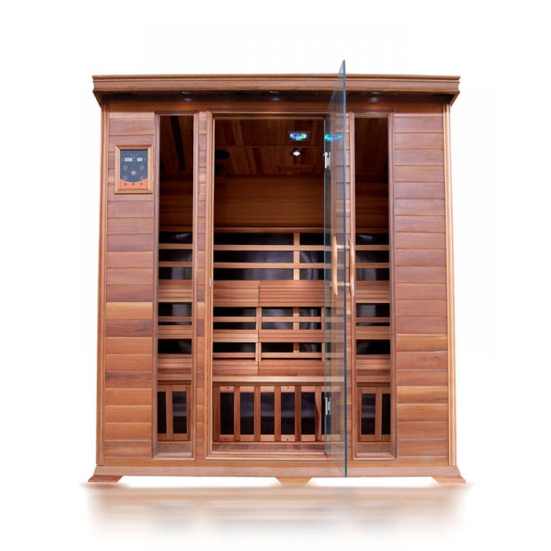 SunRay Sequoia 4 Person Cedar Sauna w/Carbon Heaters -HL400K