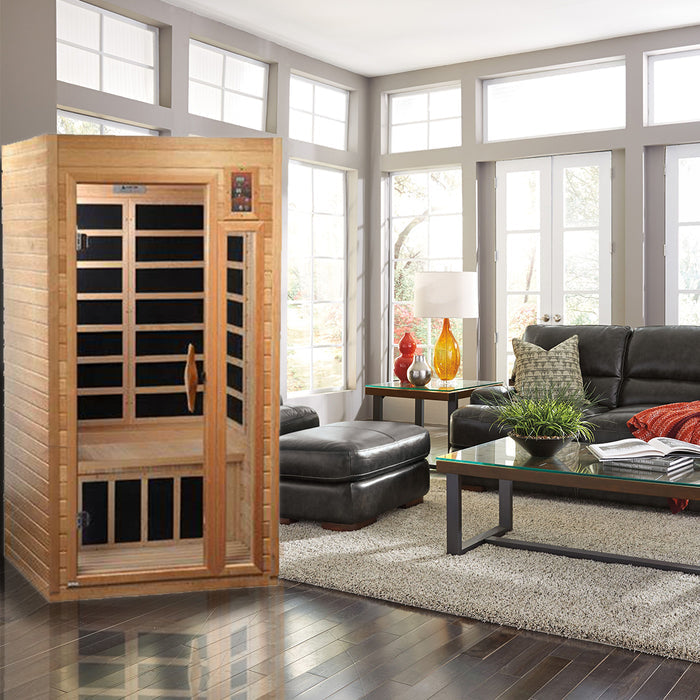 Golden Designs Geneva Elite 1-2-person PureTech Near Zero EMF FAR Infrared Sauna