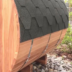 Aleko Weather-Resistant Bitumen Roof Shingle Replacement for Barrel Saunas