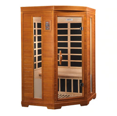 Golden Designs Dynamic Heming Elite 2-person Corner Ultra Low EMF FAR Infrared Sauna