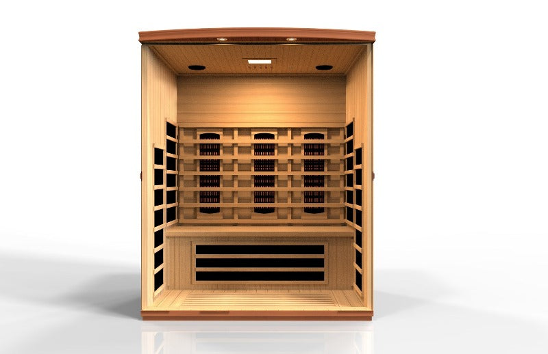 Golden Design Dynamic Lugano 3-Person Full Spectrum  Near Zero EMF FAR Infrared Sauna