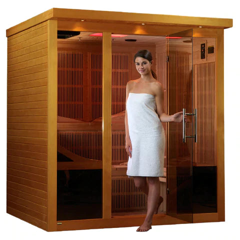 Golden Designs Dynamic Monaco 6-person Ultra Low EMF FAR Infrared Sauna