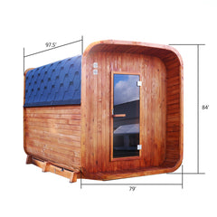Aleko Hemlock Mobile Outdoor Sauna with Trailer