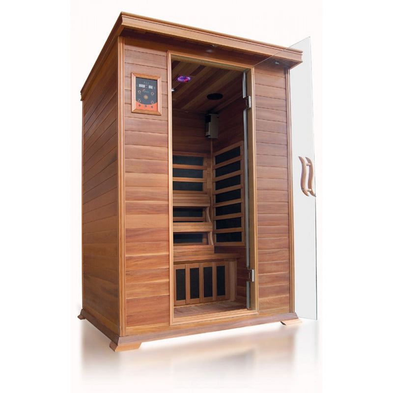 Sunray Sierra 2 Person Cedar Sauna w/Carbon Heaters HL200K