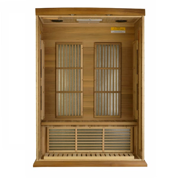 Golden Designs Maxxus Cholet Edition 2 Person Near Zero EMF FAR Infrared Sauna - Canadian Red Cedar