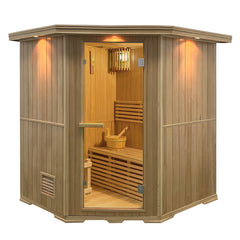 Aleko Canadian Hemlock Wet Dry Indoor Sauna -6 Person