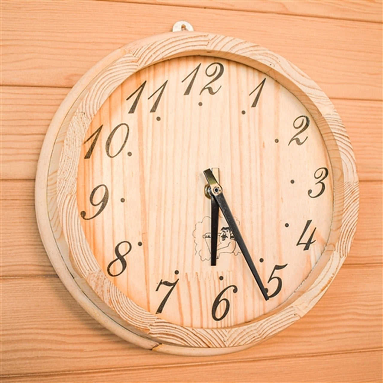 Aleko Handcrafted Analog Clock in Finnish Pine Wood