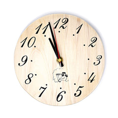 Aleko Handcrafted Sleek Analog Clock in Finnish Pine Wood