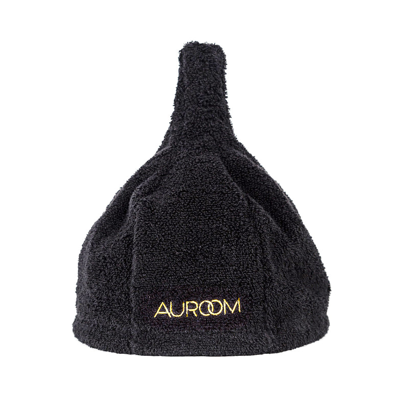 Auroom Sauna Hat Pipe, Black, Natural Linen & Cotton Blend